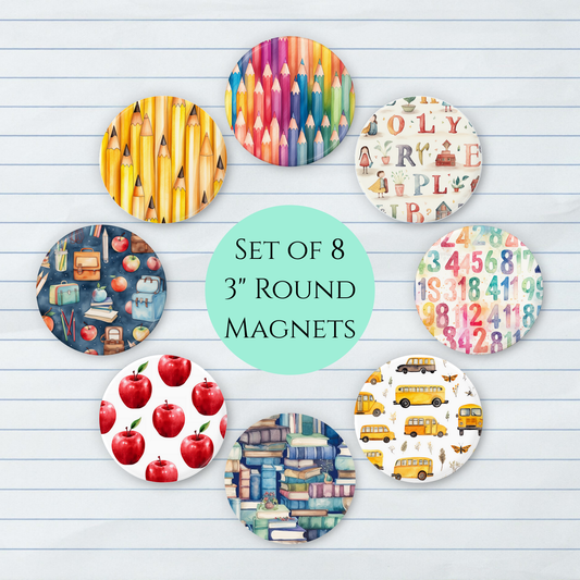 Teacher Magnets - Set of 8